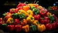 Fresh, vibrant vegetables a colorful, healthy feast for nature bounty generated by AI
