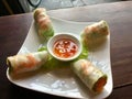 Fresh Vietnamese Spring Rolls Royalty Free Stock Photo