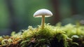 fresh view champignon mushroom Royalty Free Stock Photo