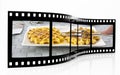 Fresh Waffles Film Strip Royalty Free Stock Photo