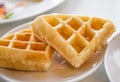 Fresh waffles Royalty Free Stock Photo