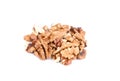 Walnuts kernels isolated on white background, close up Royalty Free Stock Photo