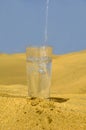 Fresh water and desert Royalty Free Stock Photo