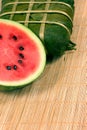 Fresh water melon and rice cake Royalty Free Stock Photo