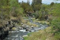 A fresh water river against a mountain background, Mount Meru, Tanzania