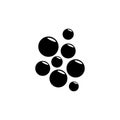 Fresh Water Soap Bubbles, Flying Soapy Ball. Flat Vector Icon illustration. Simple black symbol on white background. Flying Fresh Royalty Free Stock Photo