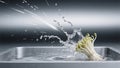 Fresh Water Splash with Bean Sprouts Royalty Free Stock Photo