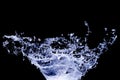 Fresh water splashing on black background use for multipurpose w Royalty Free Stock Photo