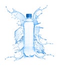 Fresh water splashing out of bottle Royalty Free Stock Photo