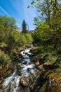 Fresh waterfall along the Salat river in France