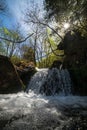 Fresh waterfall along the Salat river in France