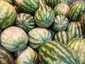 Fresh watermelon background in the fruit market Royalty Free Stock Photo