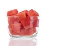 Fresh watermelon bowl with reflection Royalty Free Stock Photo