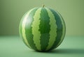 fresh watermelon on a green background, studio shot Royalty Free Stock Photo
