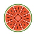 fresh watermelon half summer icon Royalty Free Stock Photo