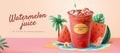 Fresh watermelon juice takeaway ad