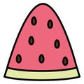 Fresh watermelon portion slice icon Royalty Free Stock Photo