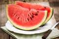 Fresh watermelon slices Royalty Free Stock Photo