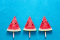 Fresh watermelon slices on sticks Royalty Free Stock Photo