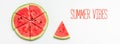 Fresh watermelon slices on white background Royalty Free Stock Photo