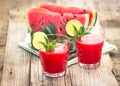 Fresh watermelon smoothies