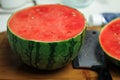 Fresh watermelon with thin peel