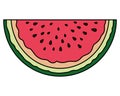 fresh watermelon tropical fruit portion Royalty Free Stock Photo