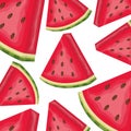 Fresh watermelons fruits pattern background Royalty Free Stock Photo