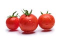 Fresh wet tomato cherry isolated on white Royalty Free Stock Photo