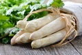 Fresh white asparagus