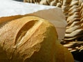 Fresh white bread, detail