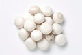 Fresh White Button Mushrooms Isolated on White Background Royalty Free Stock Photo