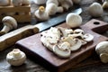 Fresh white button mushrooms Royalty Free Stock Photo