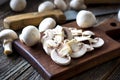 Fresh white button mushrooms Royalty Free Stock Photo