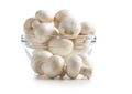 Fresh white champignon mushrooms Royalty Free Stock Photo