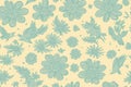 Fresh, white daisies on light pastel background. Daisy flower generative ai seamless texture. Beautiful flower pattern Royalty Free Stock Photo