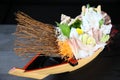 Fresh white squid sashimi boat Royalty Free Stock Photo