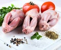 Fresh whole bird of quail Royalty Free Stock Photo