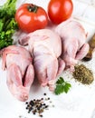 Fresh whole bird of quail Royalty Free Stock Photo