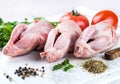 Fresh whole bird of quail Royalty Free Stock Photo