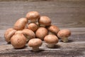 Fresh whole brown button mushrooms