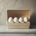 fresh whole eggs with a eco friendly bio-degradable cover Royalty Free Stock Photo