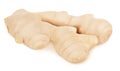 Fresh whole ginger isolated on a white background. Royalty Free Stock Photo