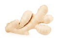 Fresh whole ginger isolated on a white background Royalty Free Stock Photo