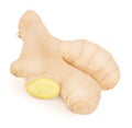 Fresh whole ginger isolated on a white background Royalty Free Stock Photo