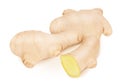 Fresh whole ginger isolated on a white background Royalty Free Stock Photo