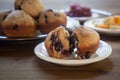 Fresh Whole Grain Blueberry Muffin Royalty Free Stock Photo