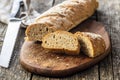 Fresh whole grain bread baguette Royalty Free Stock Photo