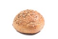 Fresh whole grain bread cut in half Royalty Free Stock Photo