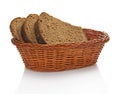 Fresh whole grain bread cuting on slices Royalty Free Stock Photo